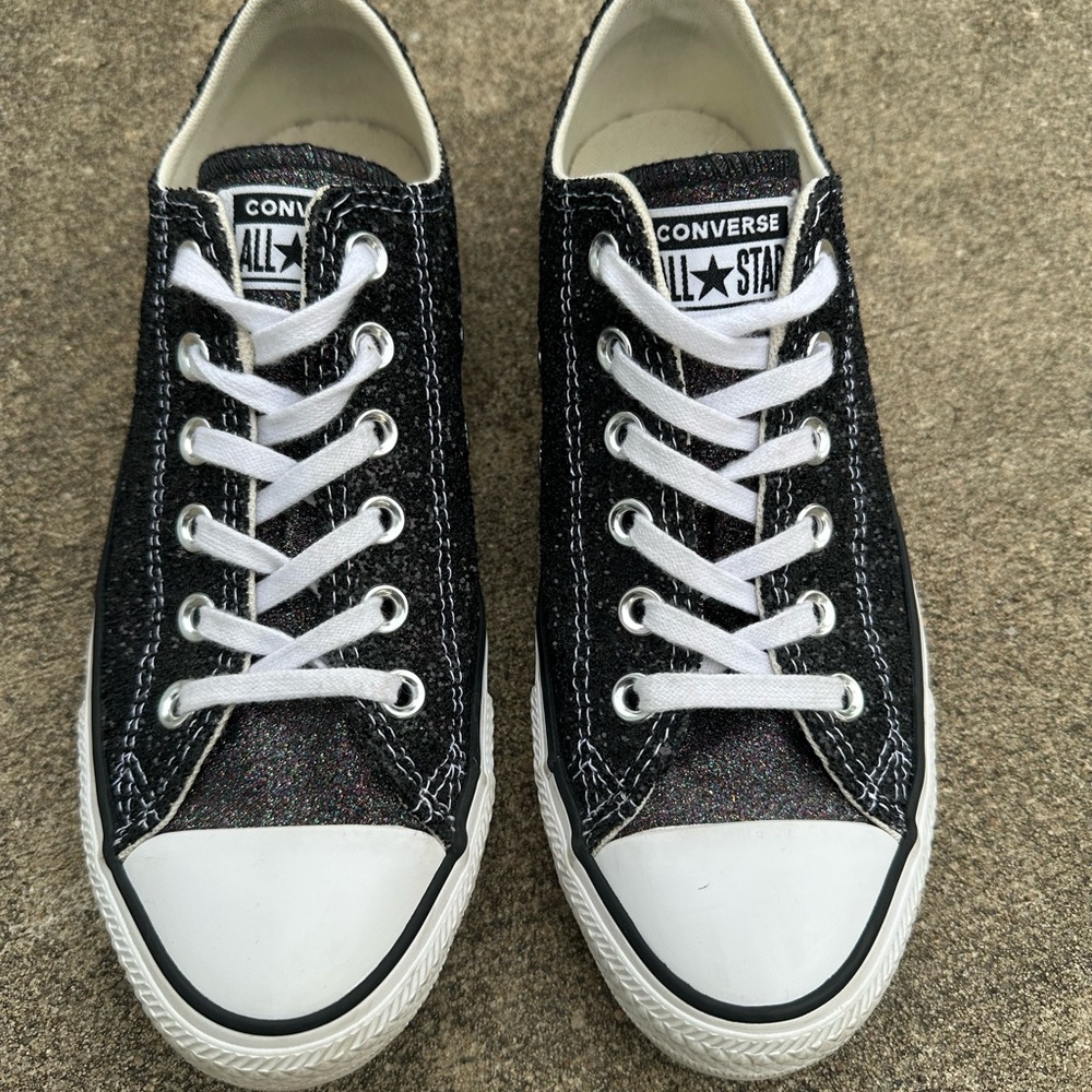 Converse Black Sparkle Sneakers